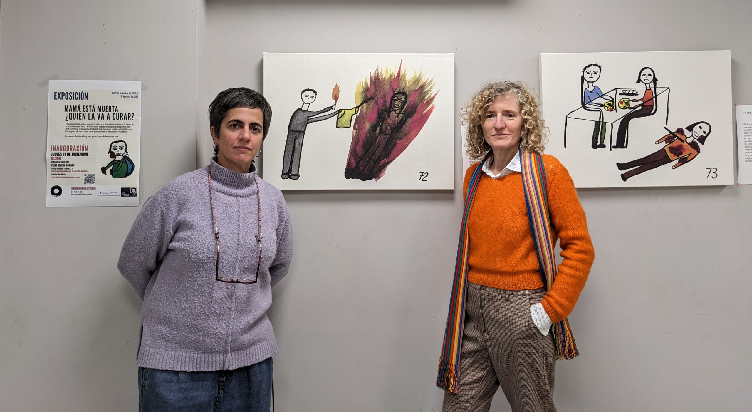 espacio de culturas, dibujos en lienzo con bastidor copy